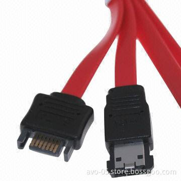 Internal to External eSATA Cable, Available in Red, Measuring 0.5m, with 7 Pins